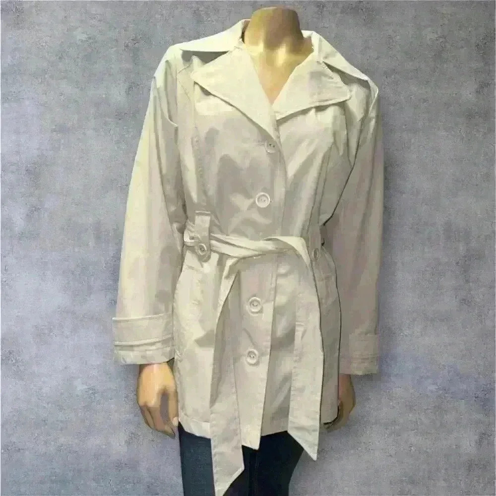 White Stag Classic women’s trench coat Belted Jacket Women’s Sz S 4-6